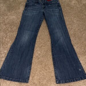 Vigoss Dark Blue Flare Jeans - size 5 - Y2K